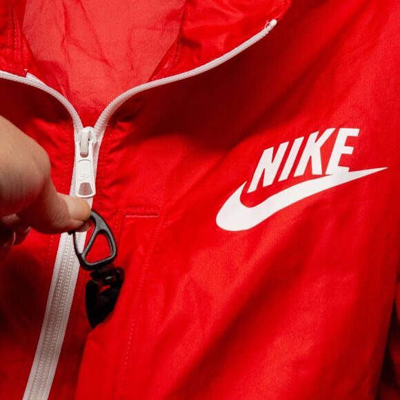 Men's Windbreaker NIKE Red XL Lightweight Spring Jacket Guy's Wind Blocking Coat - Picture 4 of 4